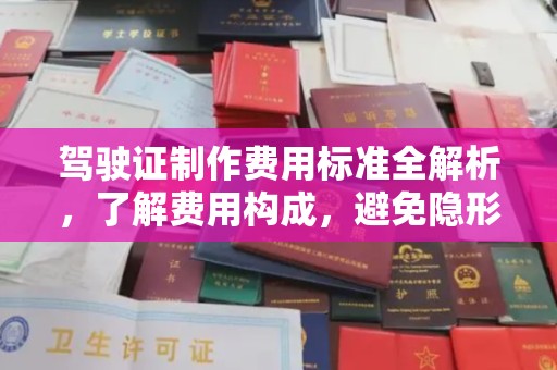 苍溪驾驶证制作费用标准全解析，了解费用构成，避免隐形消费